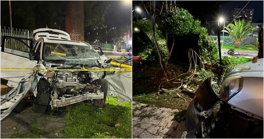 Impactante Accidente en Ñuñoa: Vehículo con 7 Ocupantes Protagoniza Caos y Destrucción