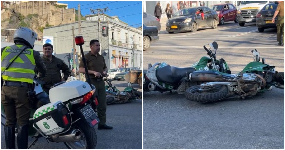 Persecución Policial Caótica en Valparaíso: Colisión, Disparos y Dos Detenidos