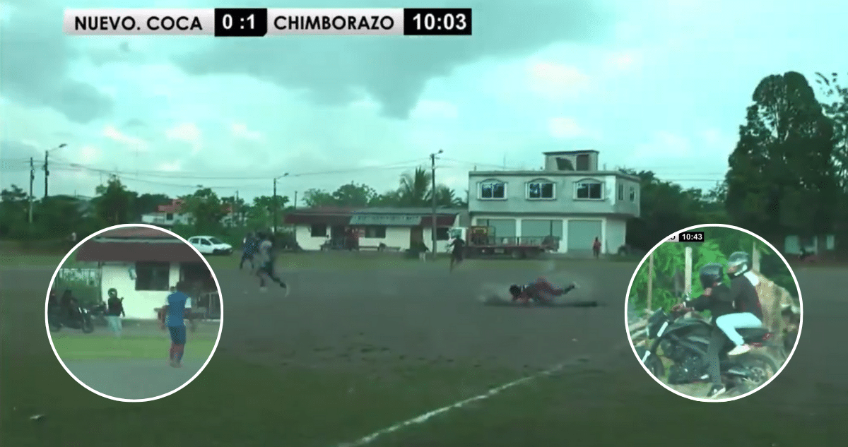 Caos en la cancha: Sicario irrumpe en partido de fútbol amateur en Ecuador