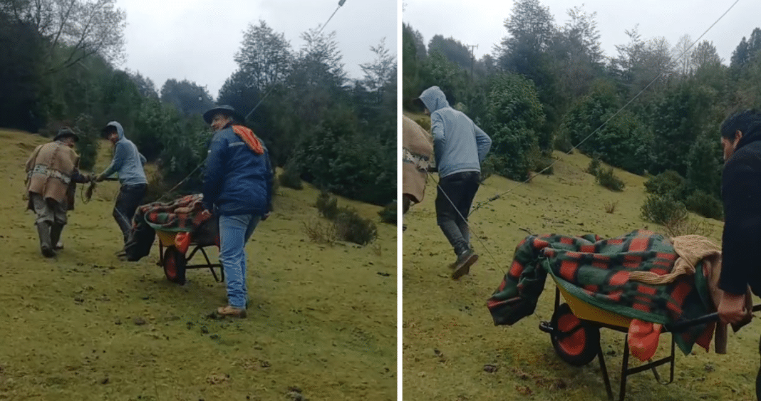 Indignación en Panguipulli: Adulto Mayor Trasladado en Carretilla Tras Negativa de Ambulancia