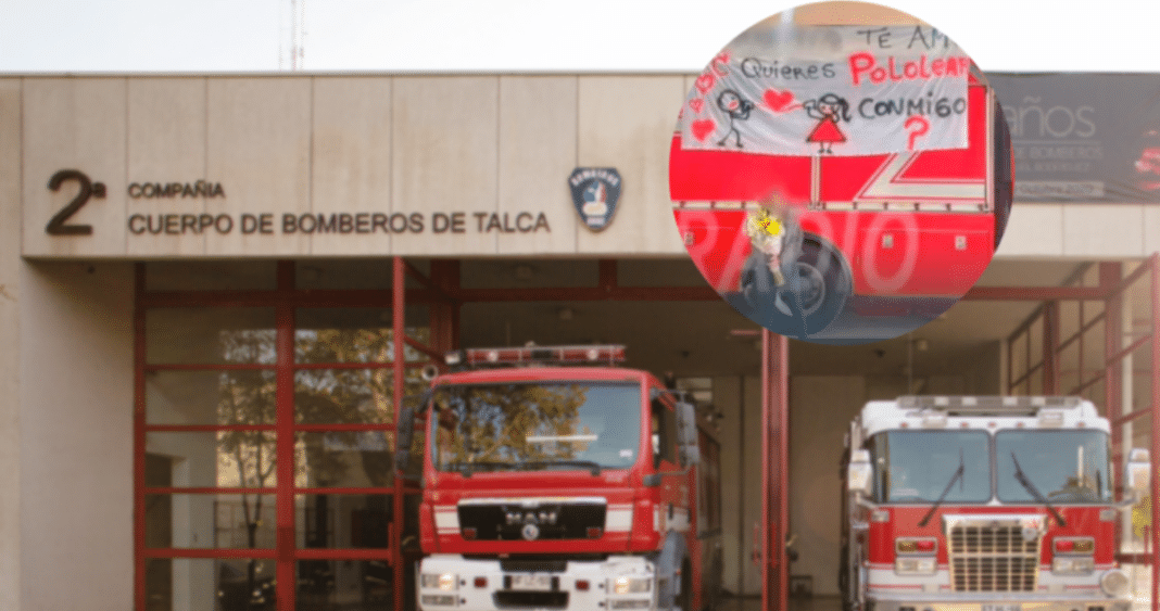 ¡Amor a Toda Máquina! Bombero Arriesga Todo por Pedir Pololeo en Carro Bomba