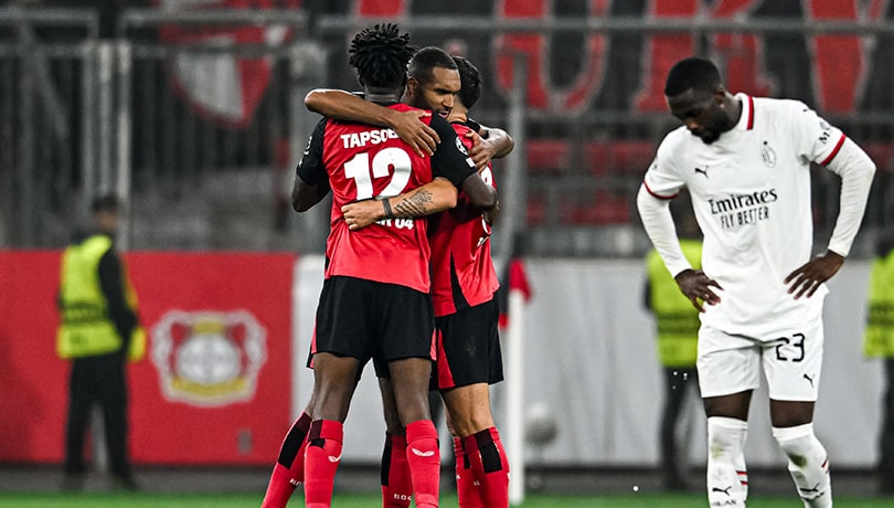 ¡Caída Estrepitosa del AC Milan en la Champions League! Bayer Leverkusen los Derrota en su Propio Estadio