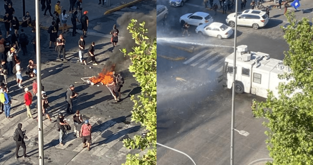 Caos en Plaza Italia: Barricadas y Disturbios Marcan el Aniversario del 18-O