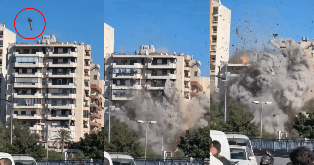 Devastación en Beirut: Edificio Residencial Reducido a Escombros por Ataque Israelí