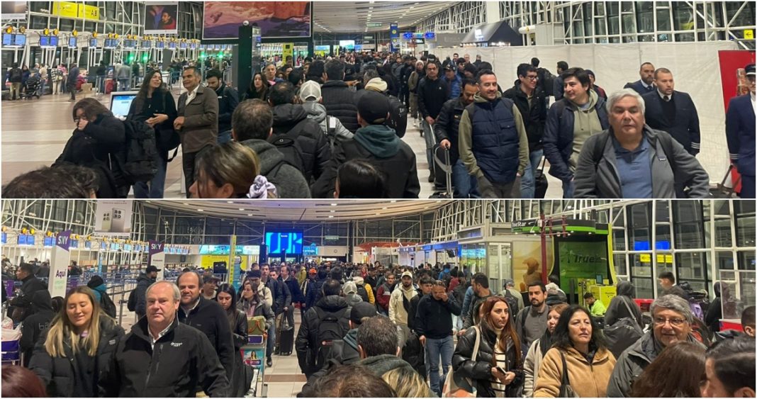 ¡Caos en el Aeropuerto de Santiago! Largas Filas y Cierres de Accesos Complican el Embarque Nacional