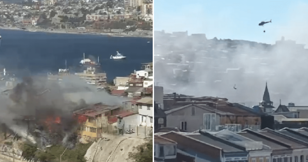 Devastador Incendio Azota Cerro Cordillera en Valparaíso: Autoridades Ordenan Evacuación Urgente