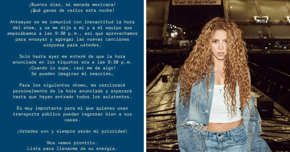 ¡Shakira se disculpa por el retraso! Más de 60,000 fans esperaron casi 2 horas en el Estadio GNP Seguros