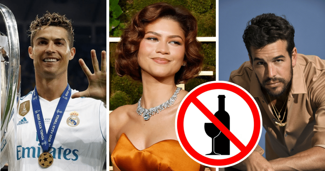 Famosos que han dicho adiós al alcohol: Desde Cristiano Ronaldo hasta Zendaya