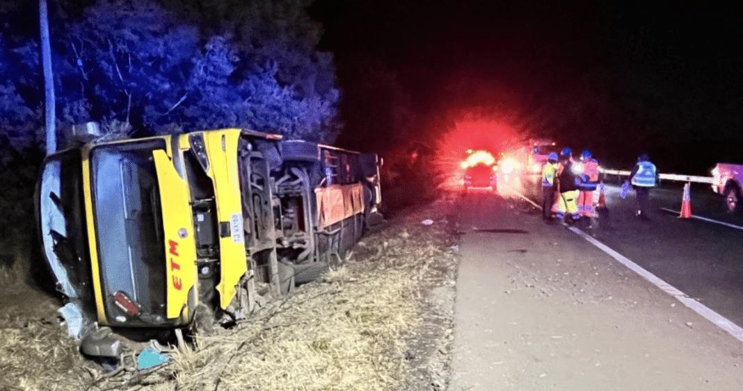 Trágico Accidente de Bus en Ruta 5 Sur: 1 Fallecido y 8 Heridos