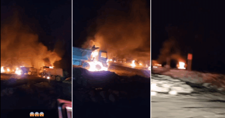 Ataque Incendiario en Central Rucalhue: 20 Camiones Destruidos en Santa Bárbara