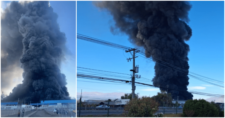 Devastador Incendio Consume Instalaciones Industriales en Paine