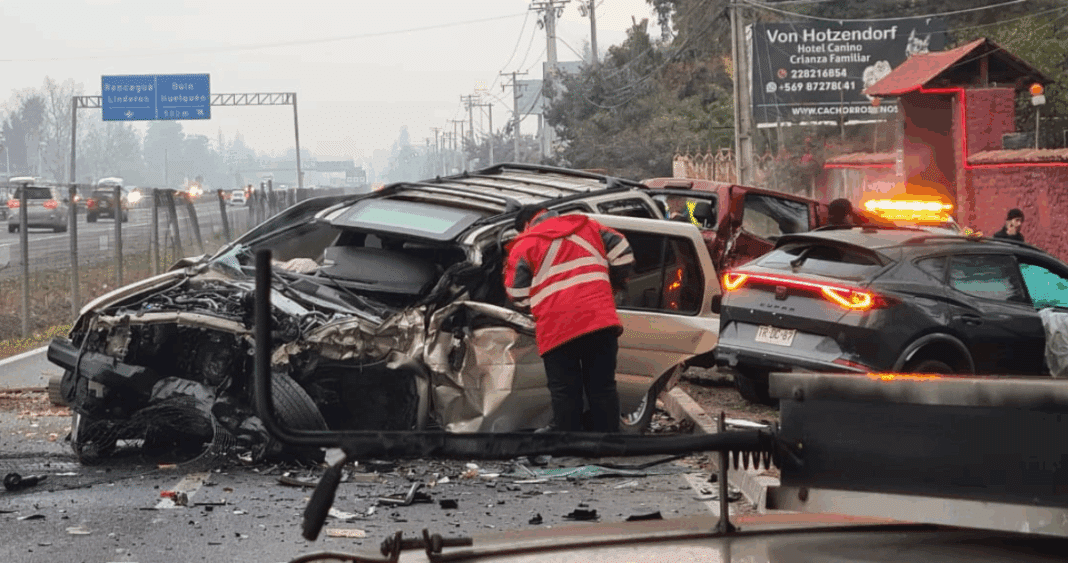 Accidente Múltiple en Ruta 5 Sur: 6 Heridos, Uno Grave
