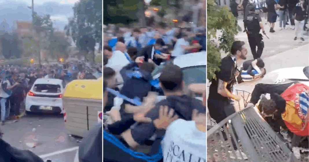 Caos en el Derbi Barcelonés: Conductora Pierde el Control y Atropella a Hinchas