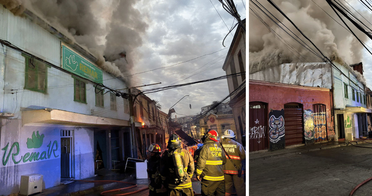 Devastador Incendio Azota Emblemática Empresa y Cité en el Corazón de Valparaíso