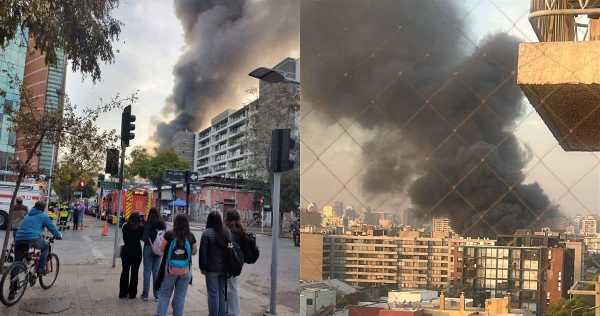 Devastador Incendio Consume Bodega de Plásticos en Santiago