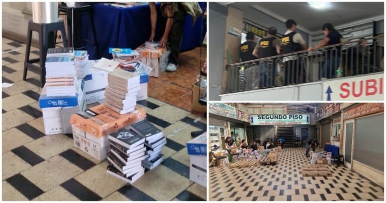 Golpe Contundente a la Piratería de Libros: Incautan 30,000 Ejemplares Ilegales en Calle San Diego