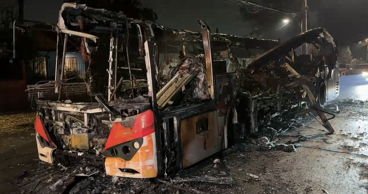 Incendio Intencional de Bus RED en Conmemoración Anarquista