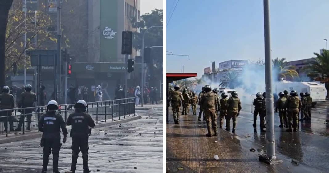 Manifestación Pacífica y Disturbios Paralelos: Dos Caras del Día del Trabajador en Santiago