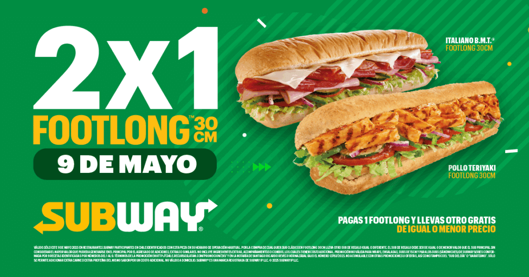 ¡Celebra el Día de los Sándwiches con Subway® y Disfruta de una Promoción 2x1 Inolvidable!