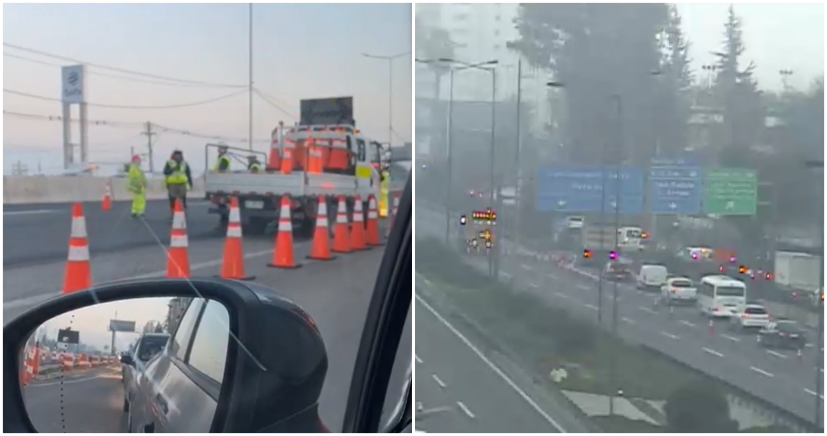 Caos Vial en Vespucio Norte: Horas de Congestión por Trabajos en la Autopista