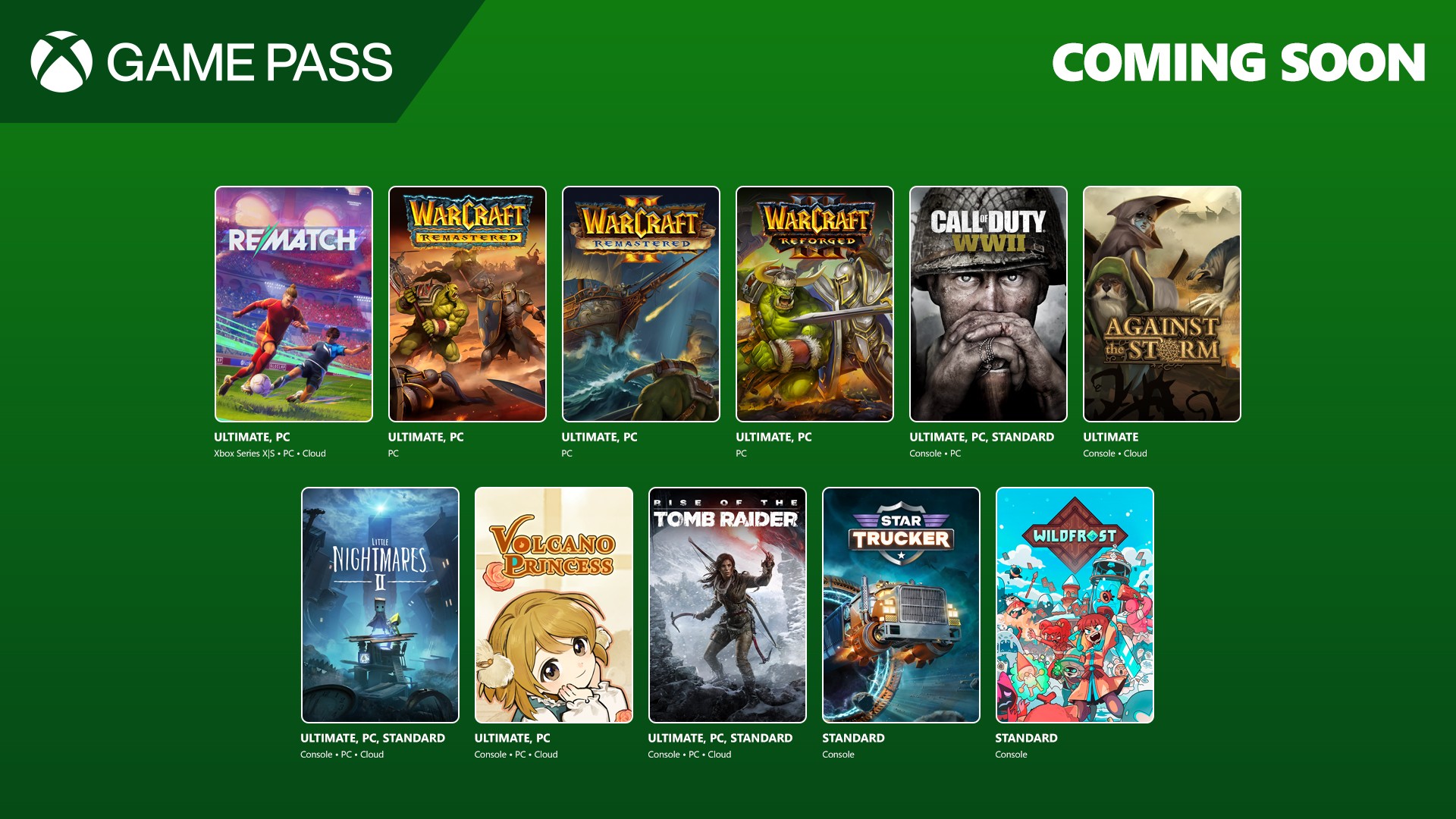 Próximos Lanzamientos de Juegos en Game Pass: Rematch, Warcraft Remasterizado y Más