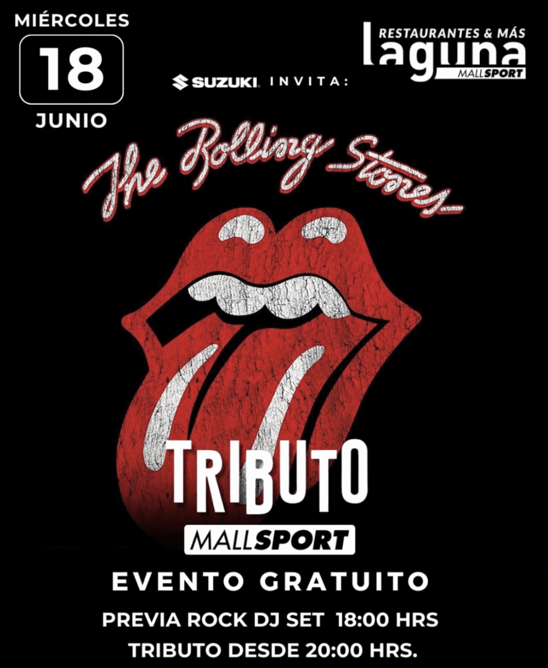 Revive la Leyenda de The Rolling Stones en Mall Sport: Tributo Gratuito de The Hot Stones