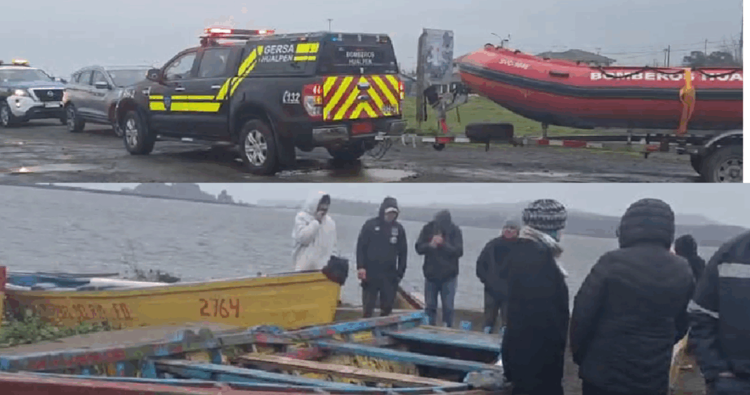 Tragedia en el Bío Bío: Hallan bote volcado y sin rastro de los 3 pescadores desaparecidos