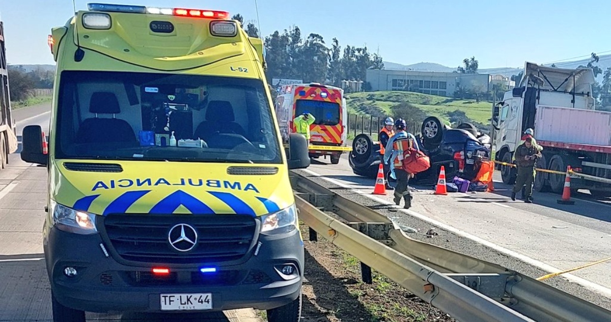 Trágico vuelco en Ruta 78: Conductora fallece y 4 menores resultan heridos