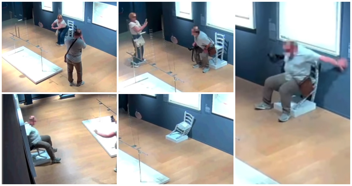 Turista rompe silla de cristal inspirada en Van Gogh y huye del museo
