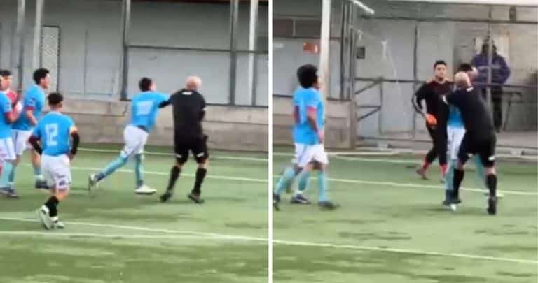 Árbitro se defiende a golpes tras ser agredido por jugador en partido amateur
