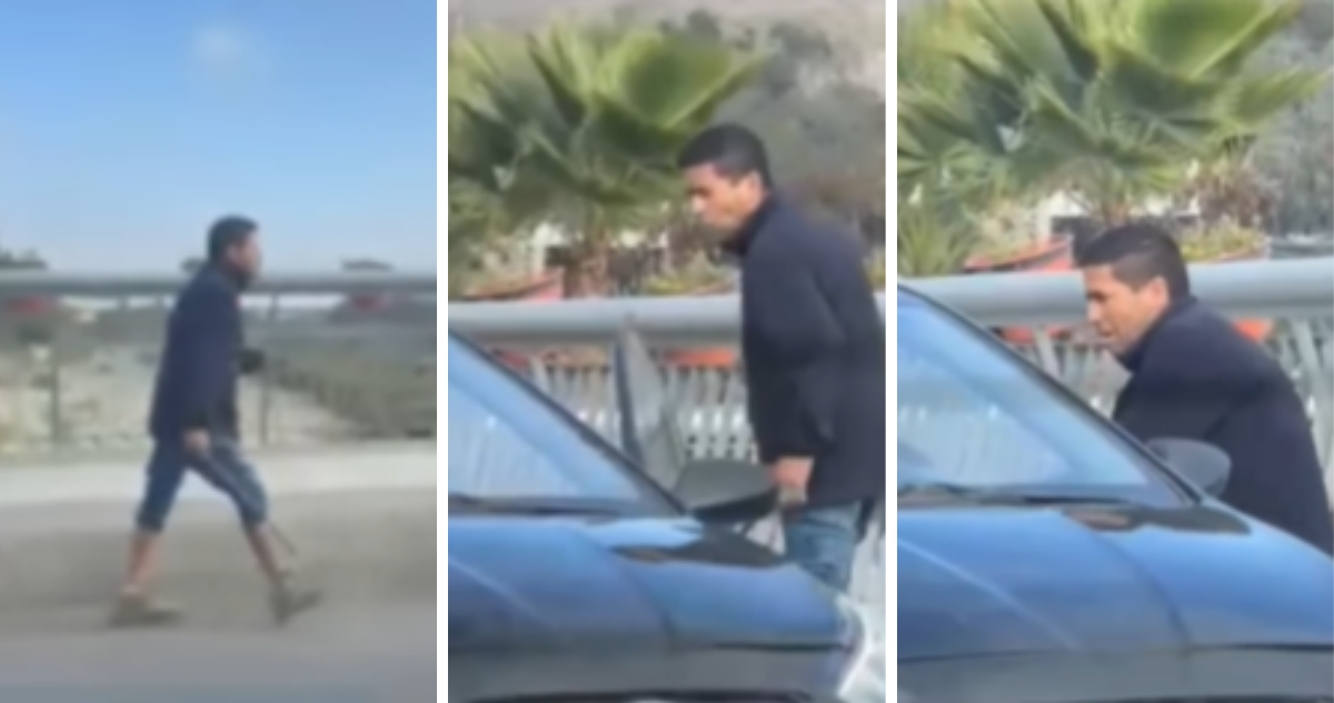 Chofer Enojado Queda Atrapado Fuera de su Taxi Tras Violenta Confrontación en Copiapó