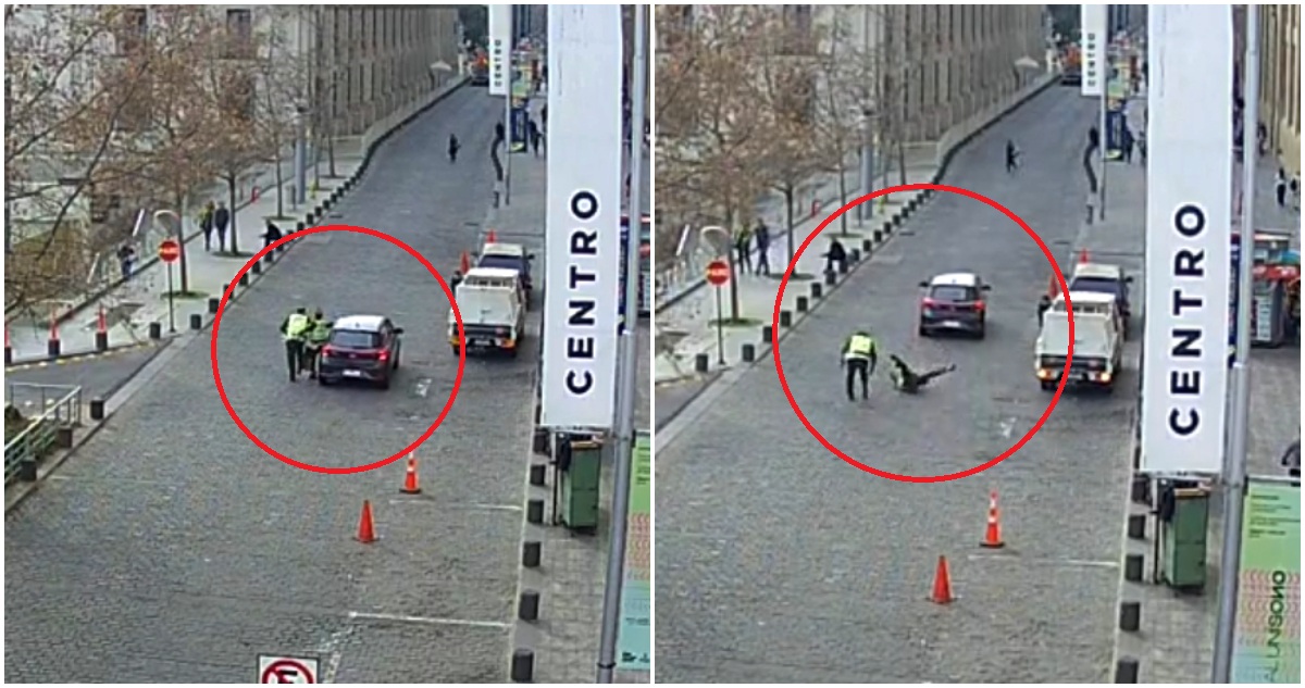 Conductor Ebrio con Orden Pendiente Atropella Intencionalmente a Carabinero Frente a La Moneda