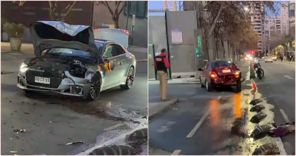 Conductor ebrio atropella a adulto mayor cargando maletas en Las Condes