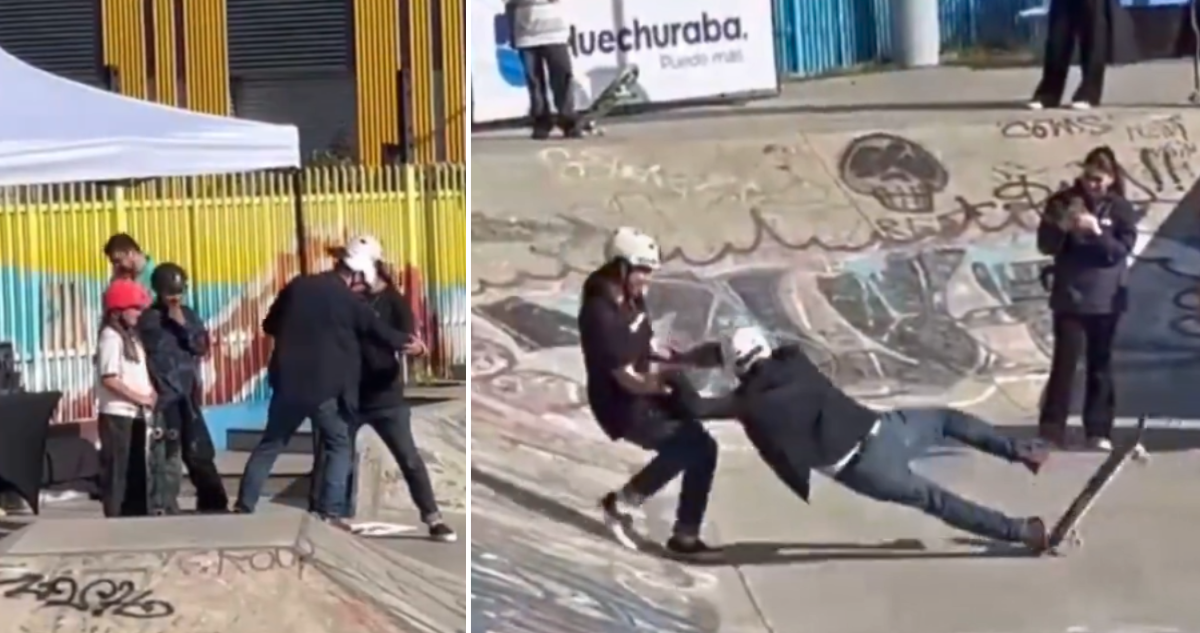 Delegado Gonzalo Durán Protagoniza Caída Épica en Lanzamiento de Programa de Skate