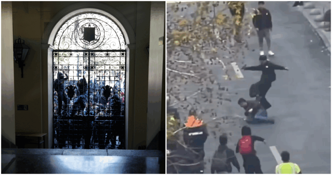 Estudiantes de Santiago se manifiestan por la educación pública, pero incidentes violentos empañan la protesta