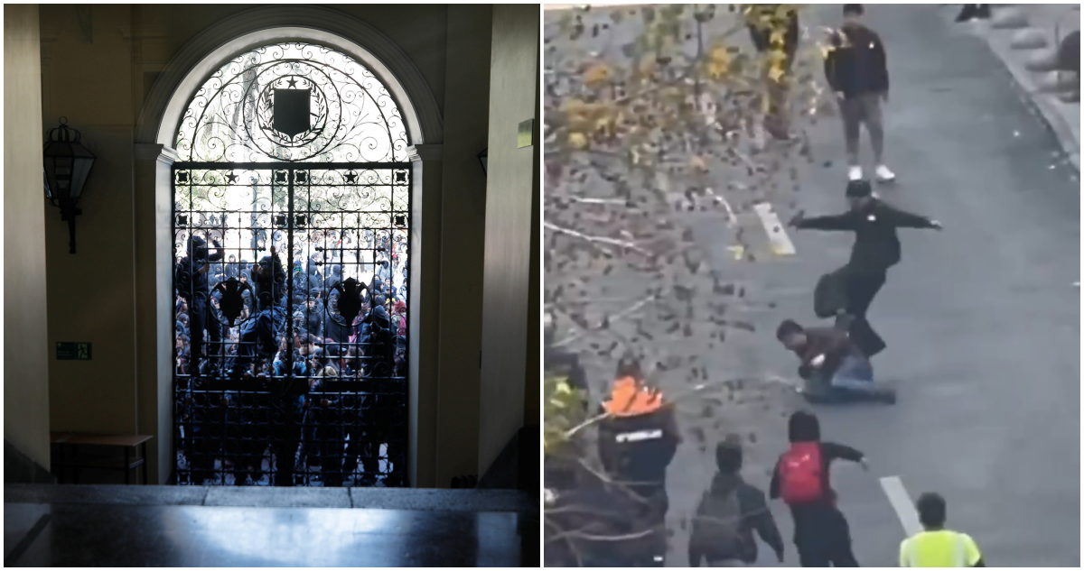 Estudiantes de Santiago se manifiestan por la educación pública, pero incidentes violentos empañan la protesta