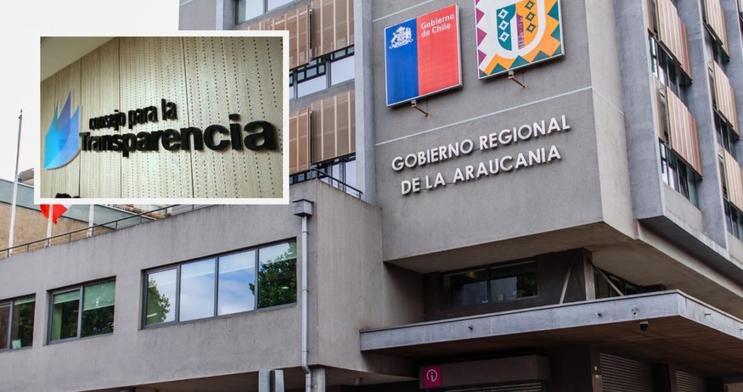 Gobierno Regional de La Araucanía, el peor en transparencia según Consejo para la Transparencia