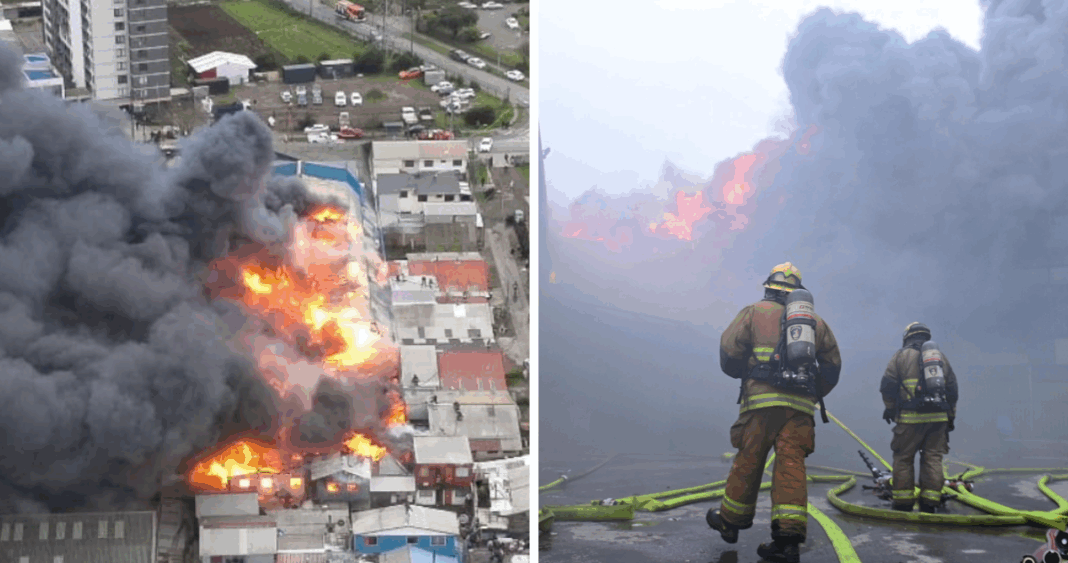 Incendio en Concepción: Bodega de ropa usada sin permiso municipal deja a 60 personas damnificadas
