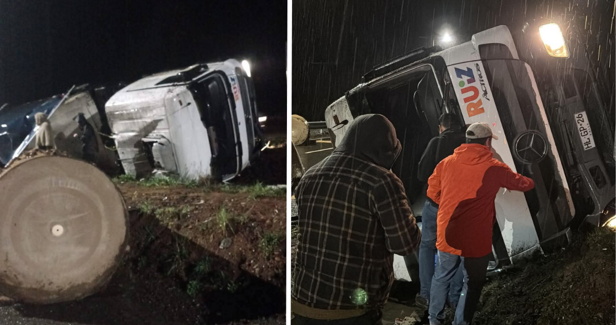 Trágico accidente en la Ruta 5: Conductor pierde el control y muere tras chocar contra señalética