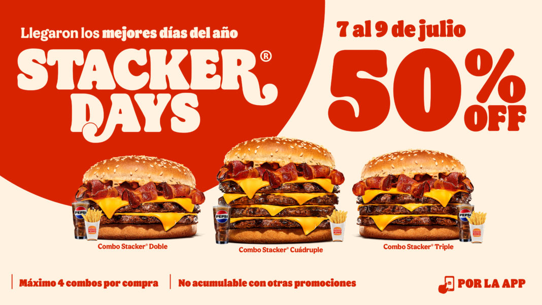 ¡Celebra los Stacker Days de Burger King Chile con Combos a Mitad de Precio!