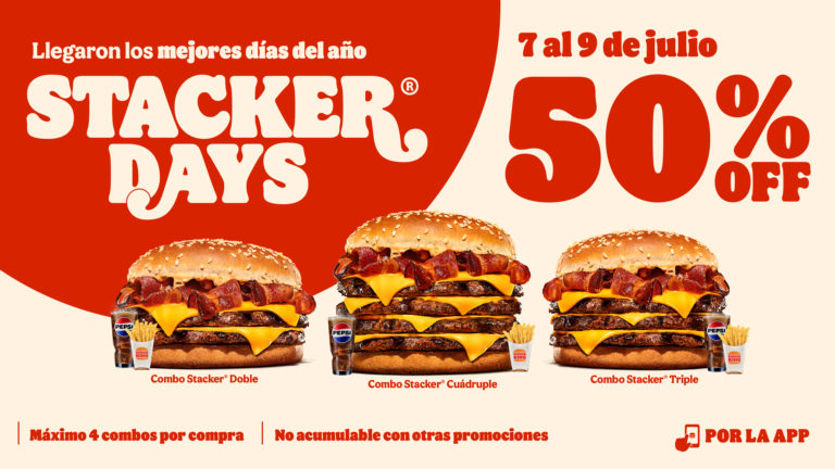 ¡Celebra los Stacker Days de Burger King Chile con Combos a Mitad de Precio!
