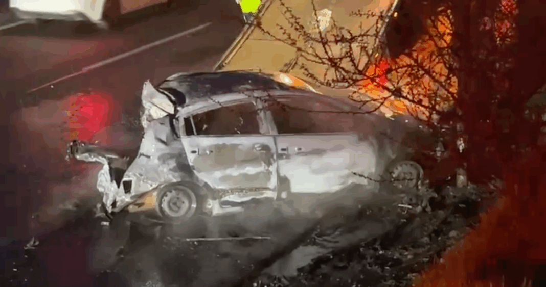 Accidente Vial Deja Vehículo Calcinado en Ruta 68