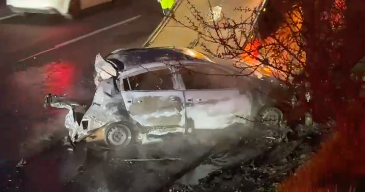 Accidente Vial Deja Vehículo Calcinado en Ruta 68