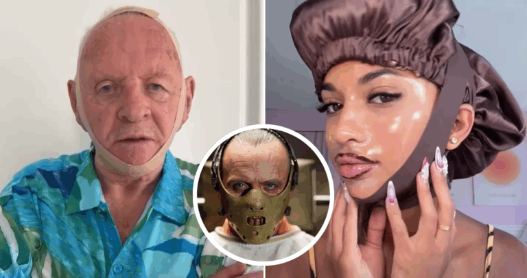 Anthony Hopkins se burla del modelador de papada de Kim Kardashian con su icónico personaje de Hannibal Lecter