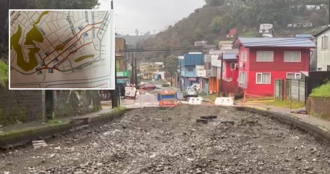 Calle Ecuador de Puerto Montt: Obras de Reparación de Baches Paralizadas por Falta de Presupuesto
