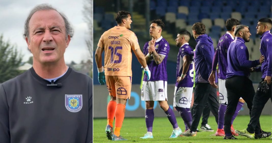 Entrenador del Deportes Concepción se disculpa por gesto obsceno a la tribuna