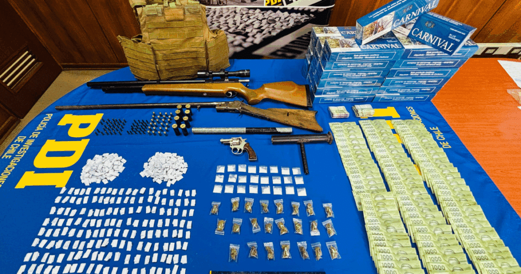 Golpe Contundente al Narcotráfico: PDI Desarticula Peligrosa Red de Microtráfico en Mulchén