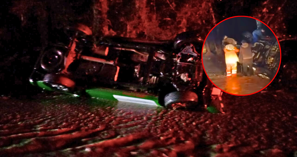 Heroica Acción Civil: Civiles Rescatan a Carabineros de Patrulla Volcada en Camino Inundado