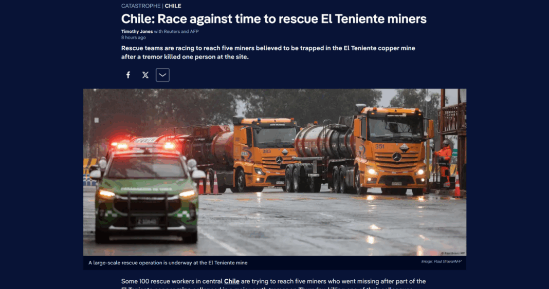 Heroico Rescate en la Mina El Teniente: Superando Desafíos y Conmoviendo al Mundo