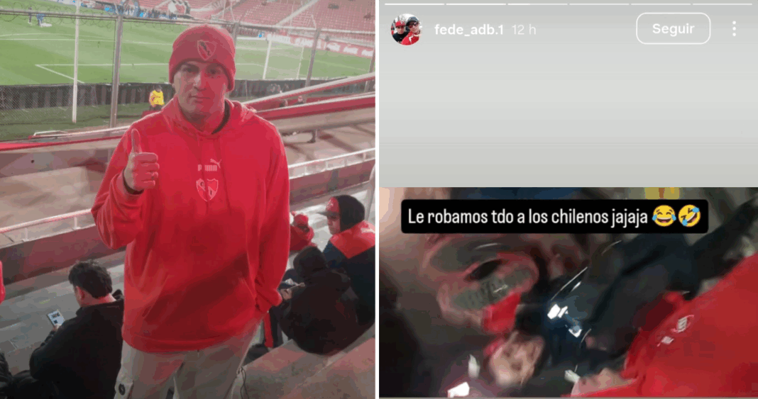 Hincha argentino se jacta de robar a barristas chilenos: